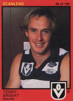 1982 Scanlens VFL #96 Terry Bright Front